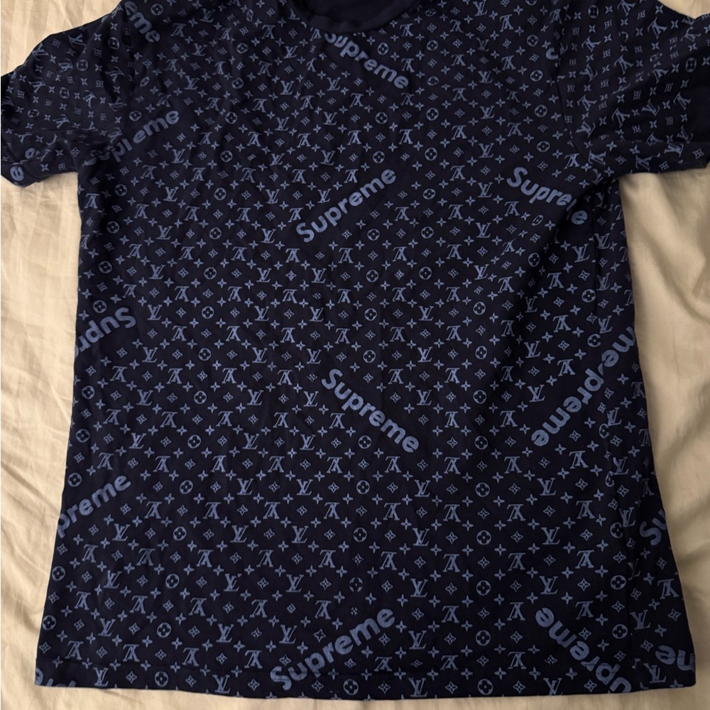 Louis Vuitton x Supreme Monogram Logo T-Shirt